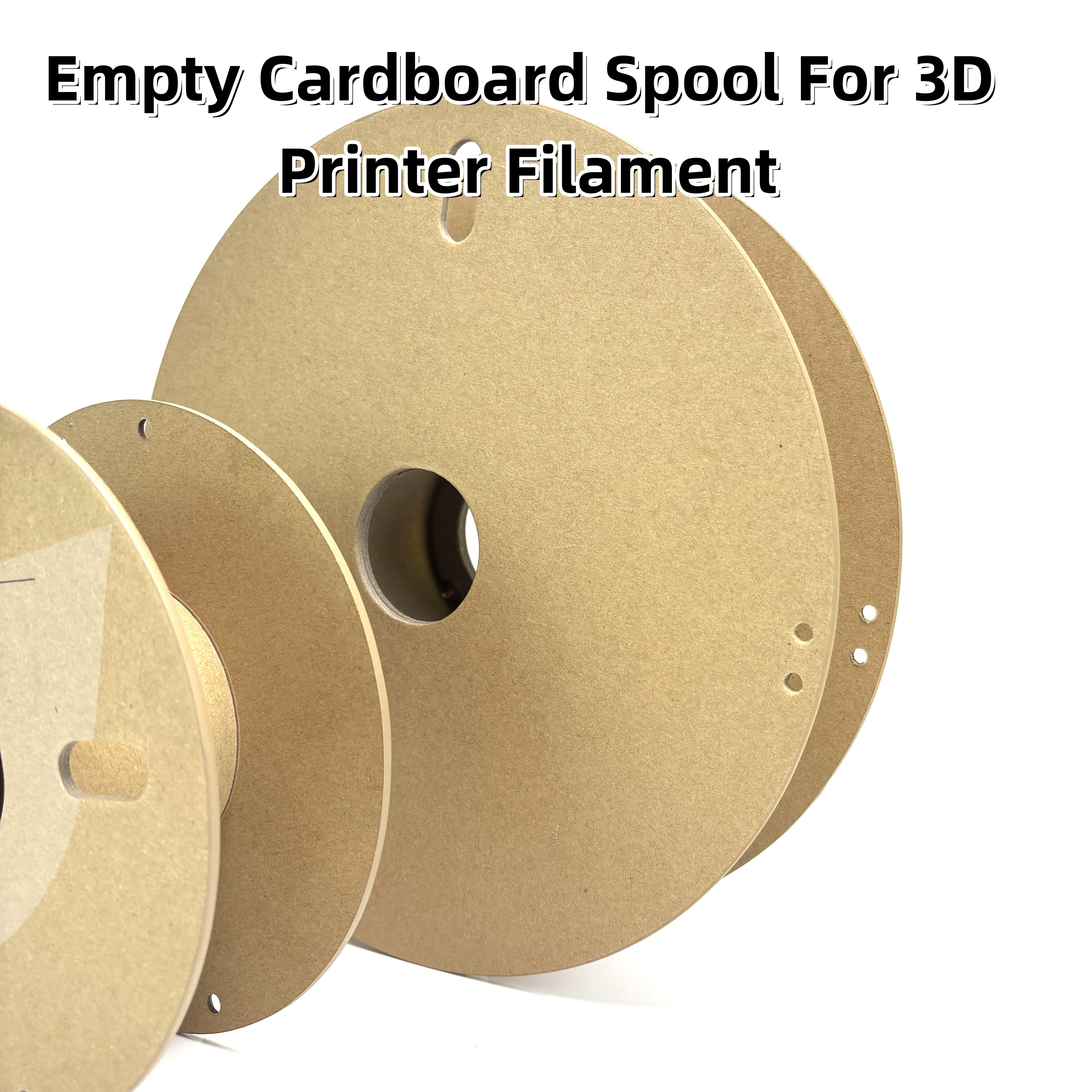Eco-friendly Biodegradable Customized Reel Empty Cardboard Empty Ribbon Spool for 3D Printer Filament