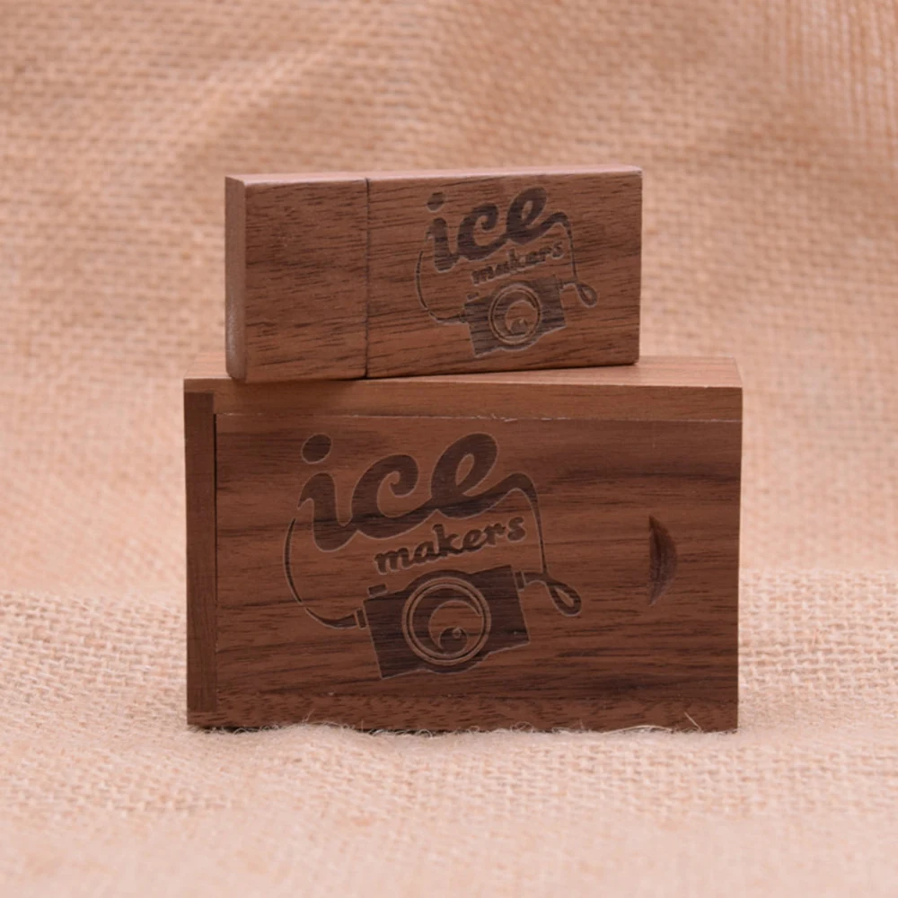Customs logo wooden USB Flash Drive 64 Gb Thumbdrive Flash Memory Stick 1GB 2GB Pen Drive 16GB 4GB 8GB Pendrive 32gb - ANKUX.COM