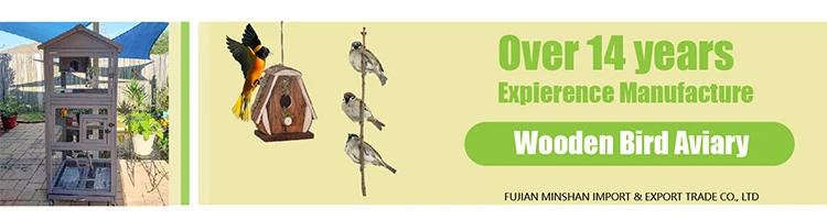 Outdoor Large Wooden Bird Aviary Parrot Cage for Parakeet Finches and ...