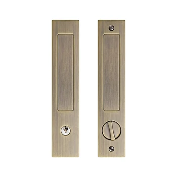 Modern sliding door lock  pocket double hook lock sliding door lock modern invisible embedded concealed double handle