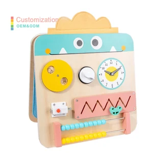 Montessori Busy Board for Kids Wooden Activity Sensory Board Educational Games Preschool Learning Toys Toddlers