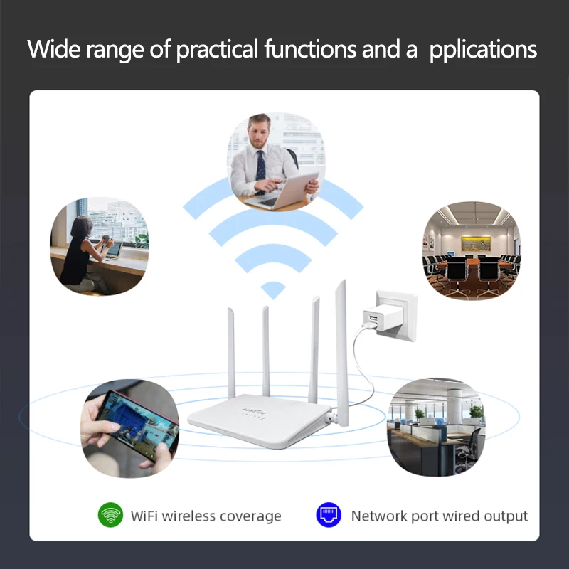 New 4G Router 300Mbps Wifi Router 4g Lte with Sim Card Slot ASR1803 Type-C 4g Lte Router Indoor Household Use