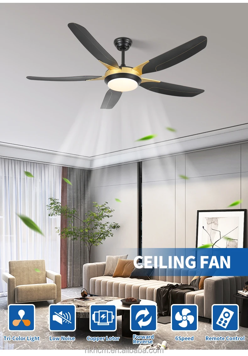 product wholesale 3cct ceiling fans with lights with remote control wooden ceiling fan high cfm quiet 3  blade bldc reversible-9