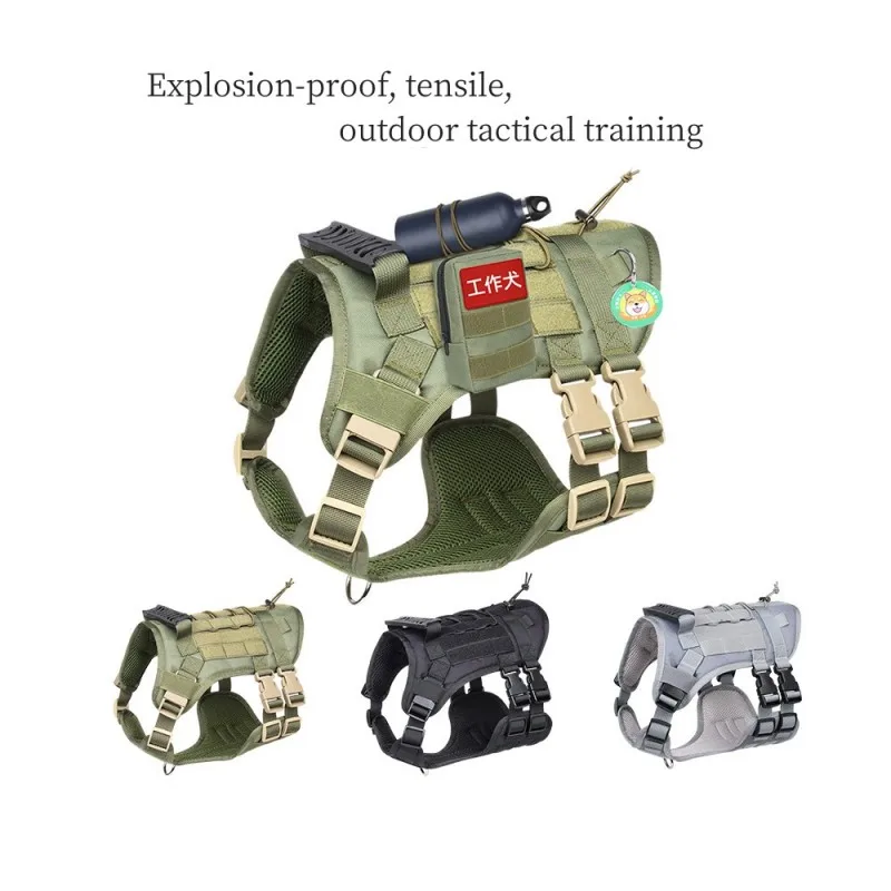Custom Tactical Dog Harness Safety No Pull Heavy Duty Pet Dog Training