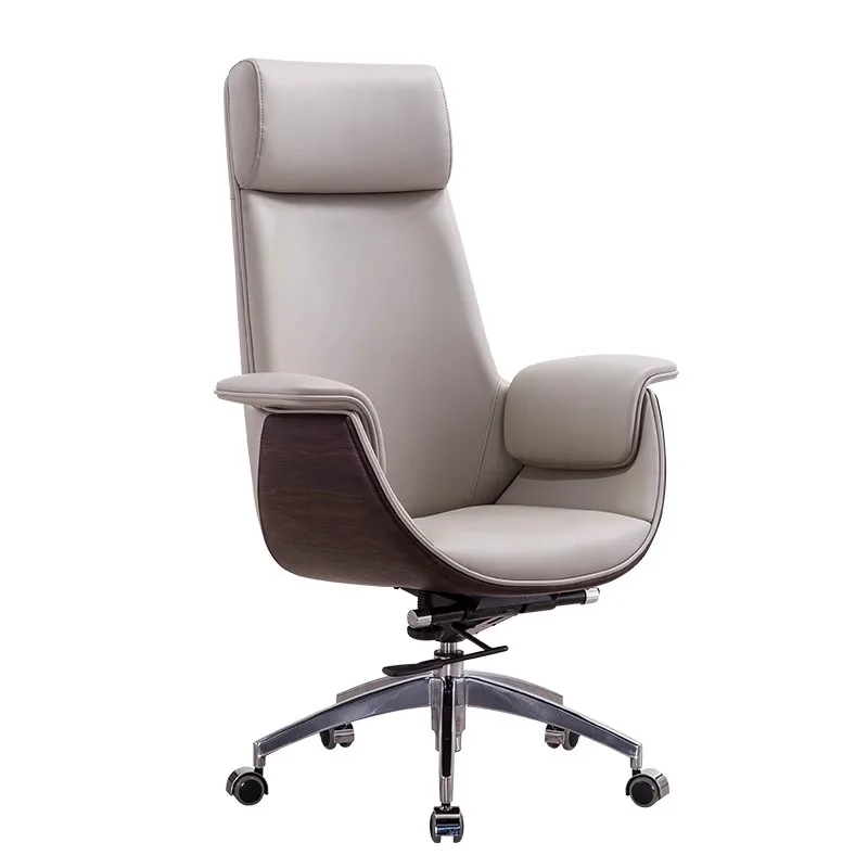 Executive Leather Modern Comfortable Wooden Office Seat Computer Manager Chairs Luxury Sillas De Oficina Customization Wholesale image 6