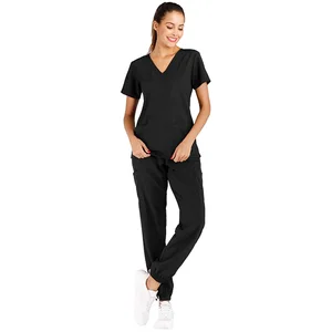 Women's Customizable V-Neck Medical Nurse Scrub Joggers OEM Hospital Uniforms Uniform De Enfermera