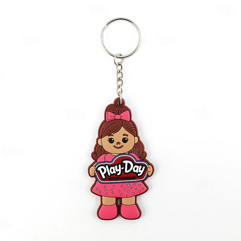 Design Your Own Personalized Cartoon Durable Silicone Digital Printing Customized Promotional Business Gifts Fashion Keychain