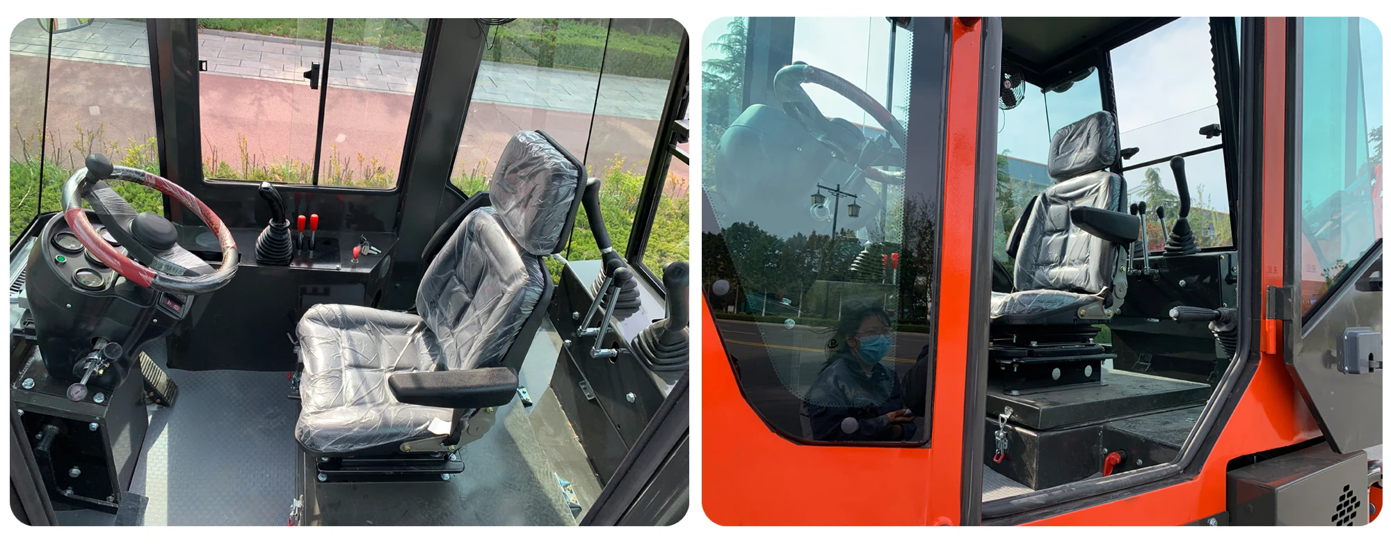 Shandong 1ton 4x4 back hoe loader excavator with attachments 