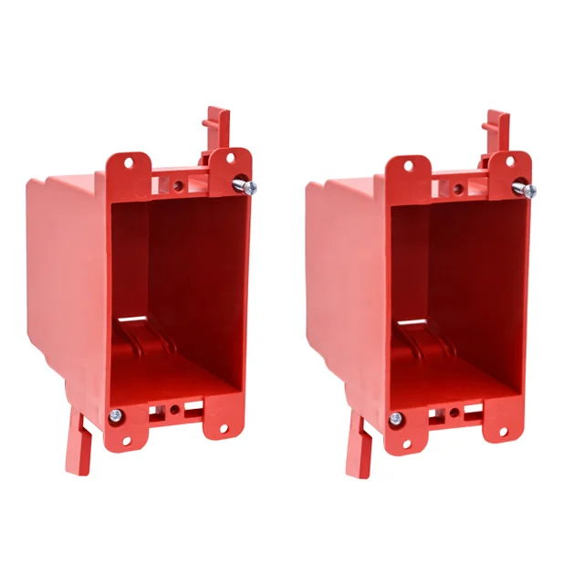 14 Cu. In. Plastic Junction Box for Switches, GFCI, or Receptacle Outlet,1-Gang PVC Old Work Electrical Outlet Box