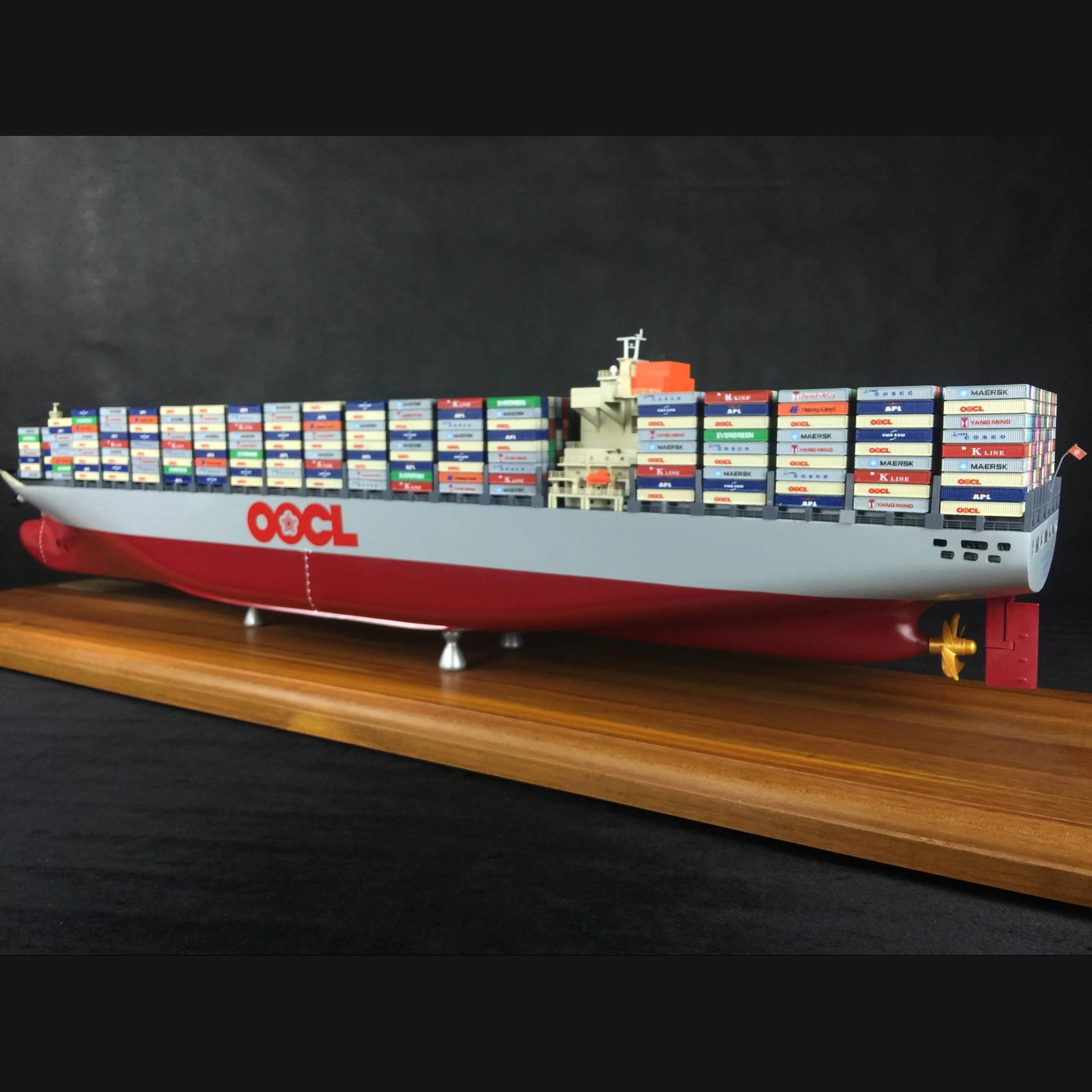 【A】O.A.S Factory's 183cm Shipping Company Container Ship Model Science Engineering Toys Gift Crafts Handcrafted Master Craftsmen