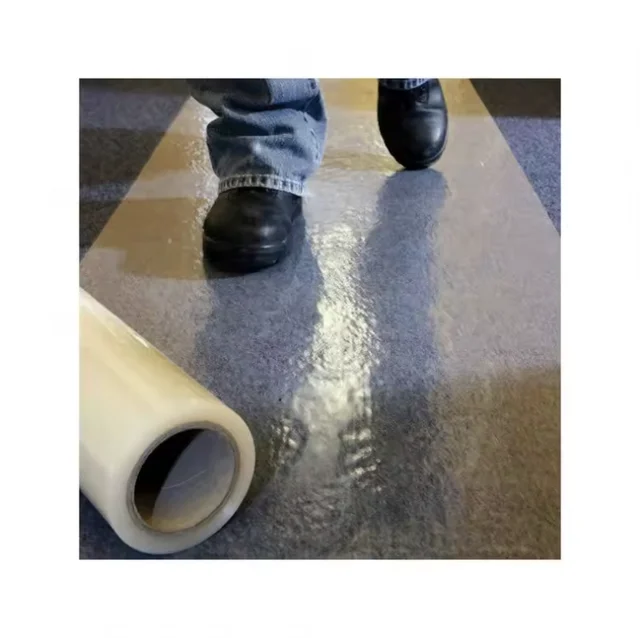Temporary Anti Scratch PE Protective Film Rolls for Wooden Floor Carpet Covering Protection