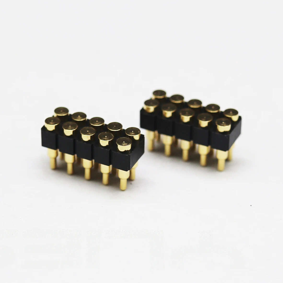Modular Pin Spring Loaded Pogo Pin Connector 8.0 mm Height 2.54 mm Pitch 16 ...