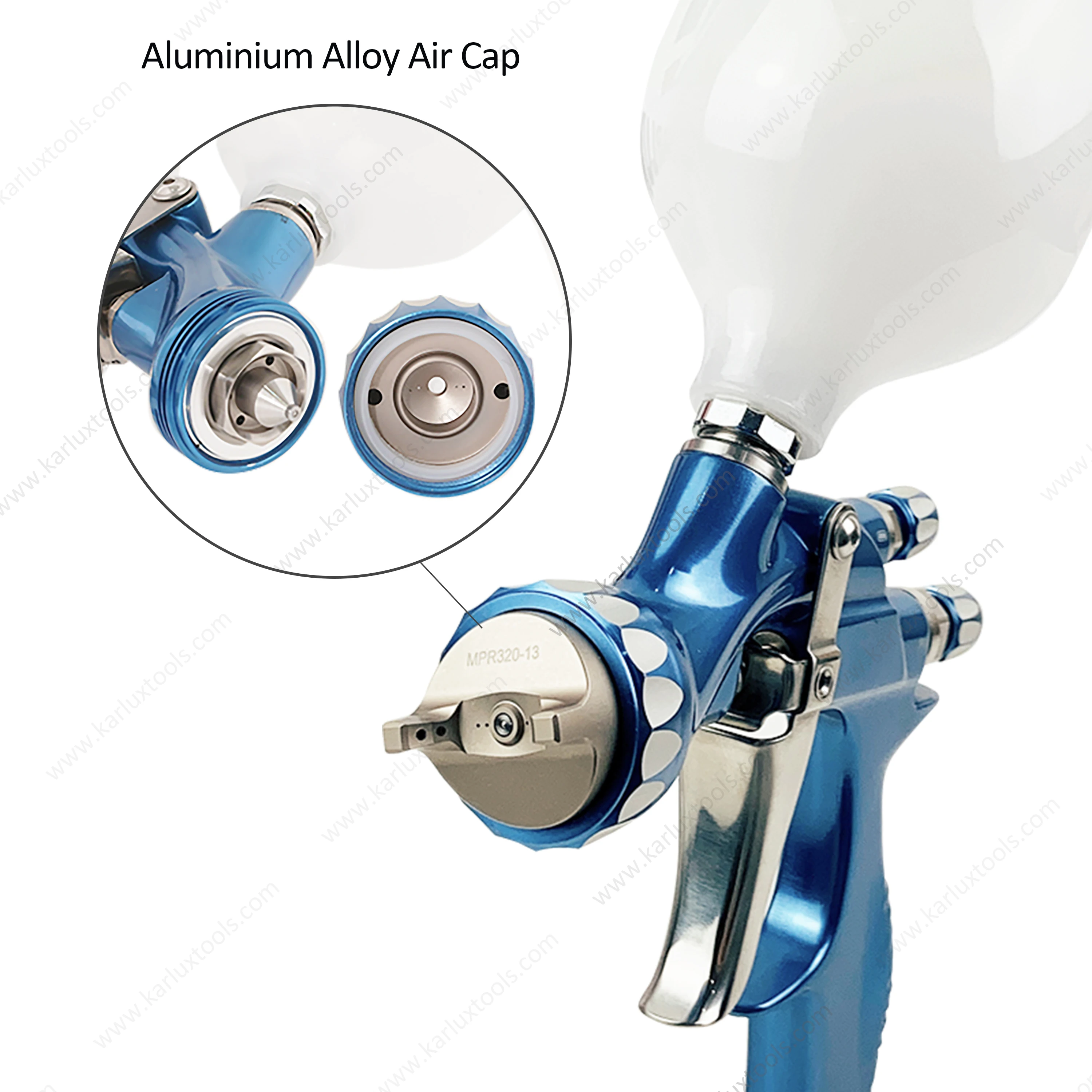 Hvlp Air Spray Gun Nozzle 1.03.0mm Gravity Type Auto Refinishing Spray