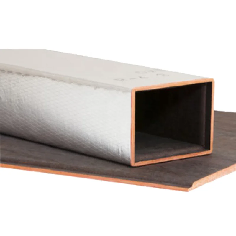 2025 New Fireproof Fiberglass Insulation Duct Board for Hvac 64kg/m3 50mm Glass Wool Panel with Black Tissue and Aluminum Foil