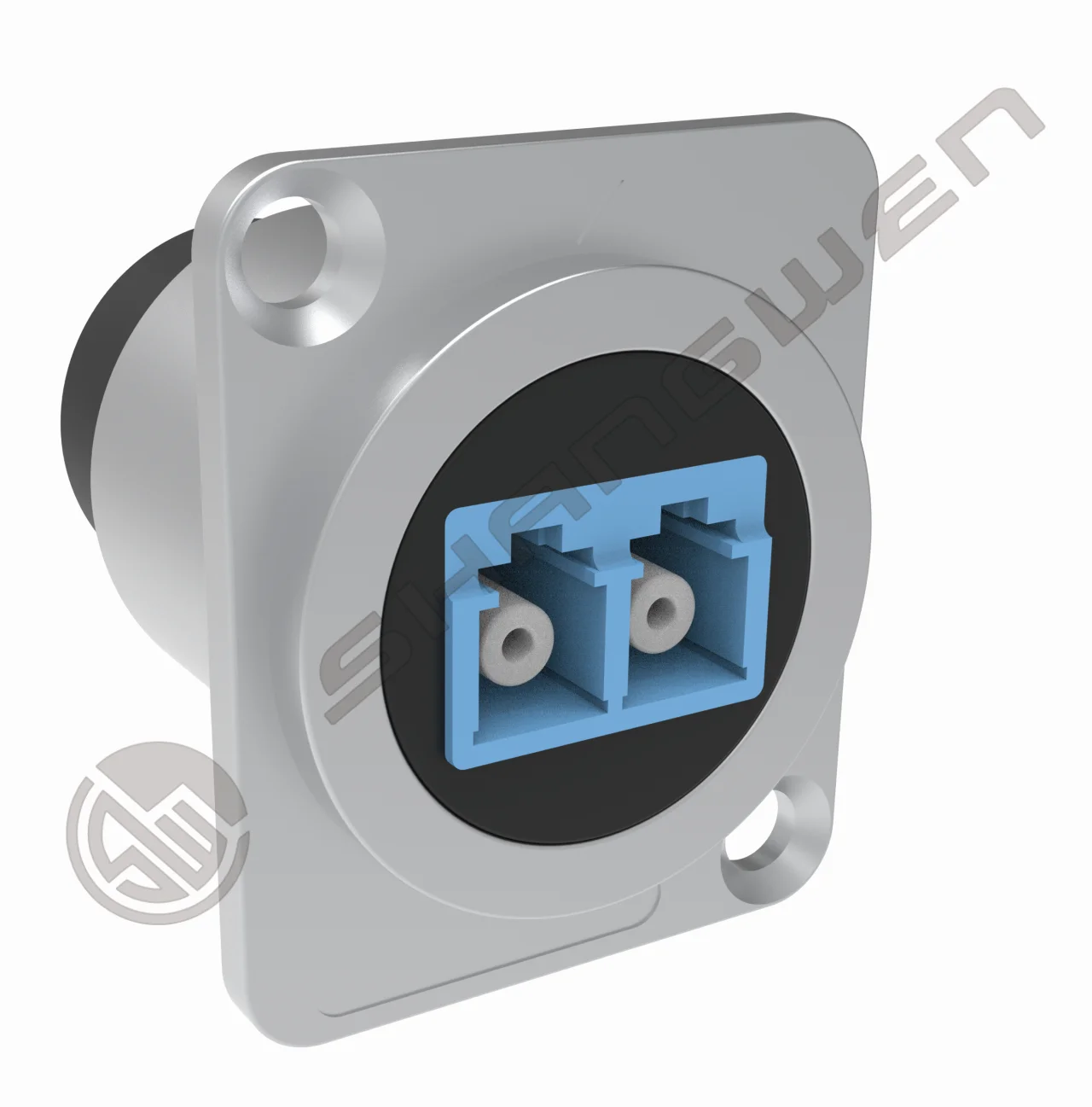 Fiber Optic Panel Mount Round LC Female to Female Coupler Single-Mode Multimode Module Socket Fiber Optic LC to LC