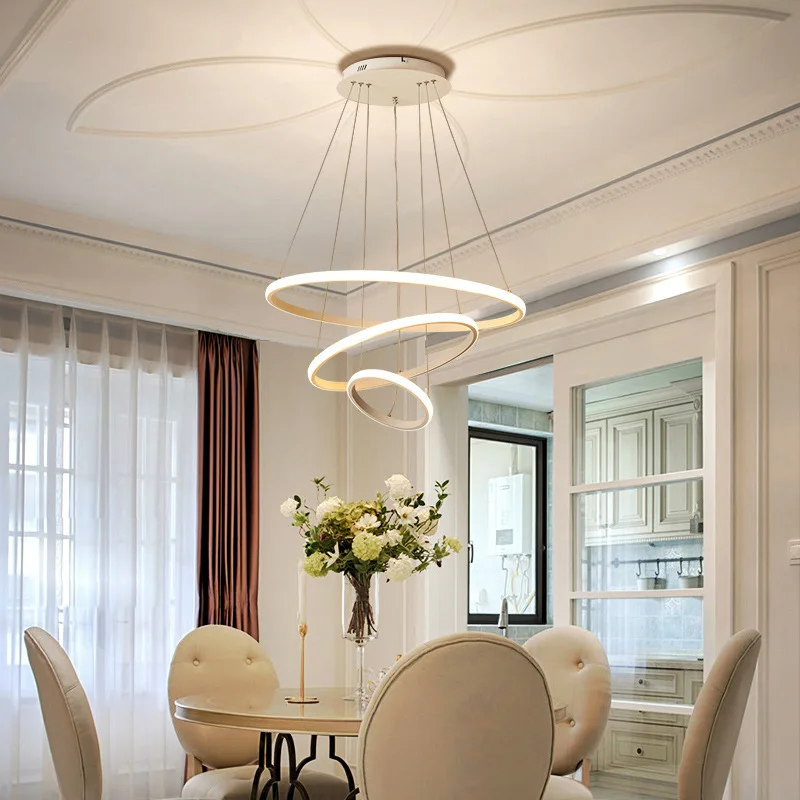 Nice Quality Down Circle LED Modern Chandeliers Lighting Living Room Gold Ring Chandeliers Pendant Lights Decorative LED Pendant - Image 4