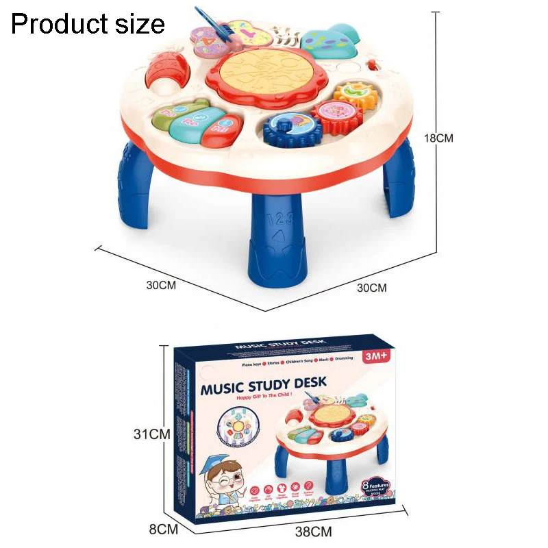 BA-YN901】Children's game table - 0 to 3 years old to accompany the  educational early education music enlightenment multi-functional game  storage table table legs detachable B music rattle bed bell buybuy@TOYS