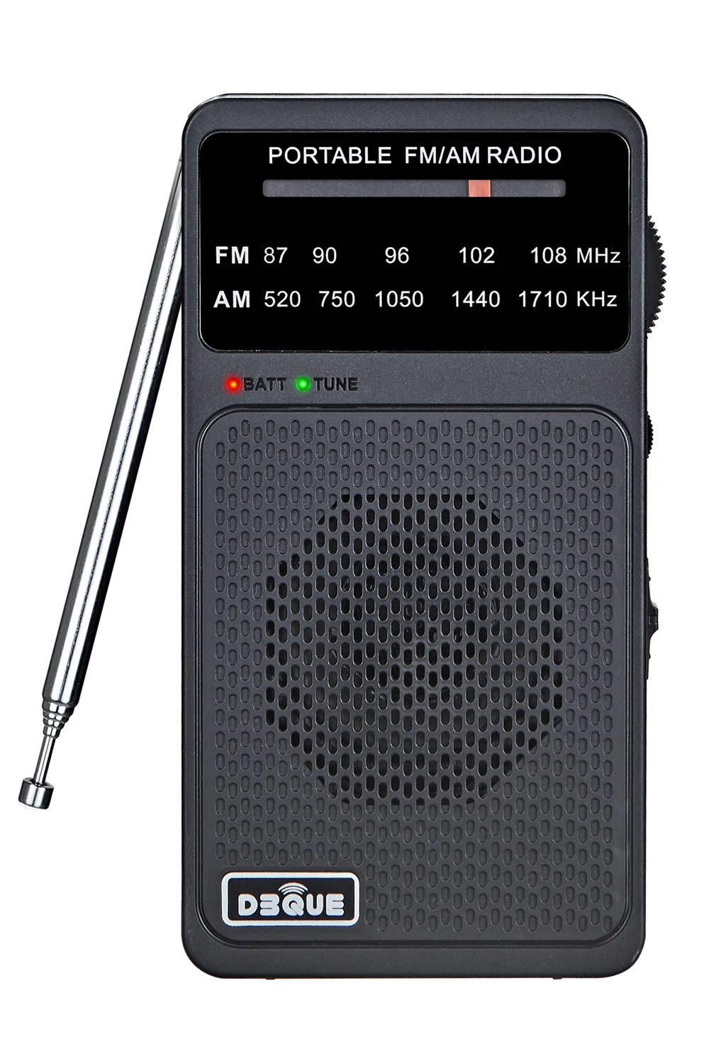 Portable AM/FM Radio with Headphone Jack - AA Battery Operated