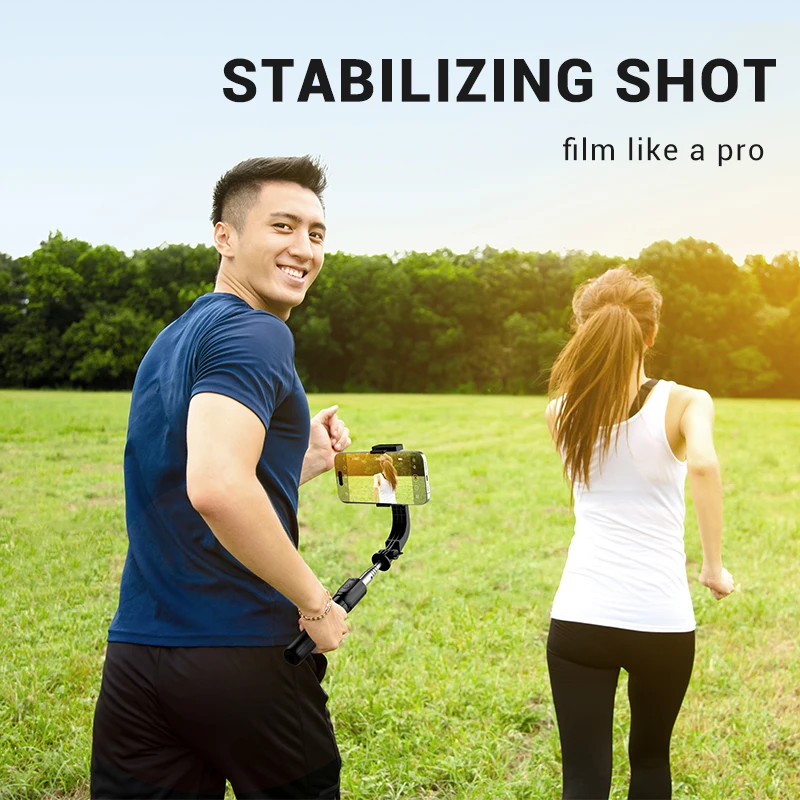 C06 Handheld Foldable One Axis Mobile Phone Gimbal Stabilizer Wireless Remota Vlog Photo Selfie Stick Tripod for Smartphone