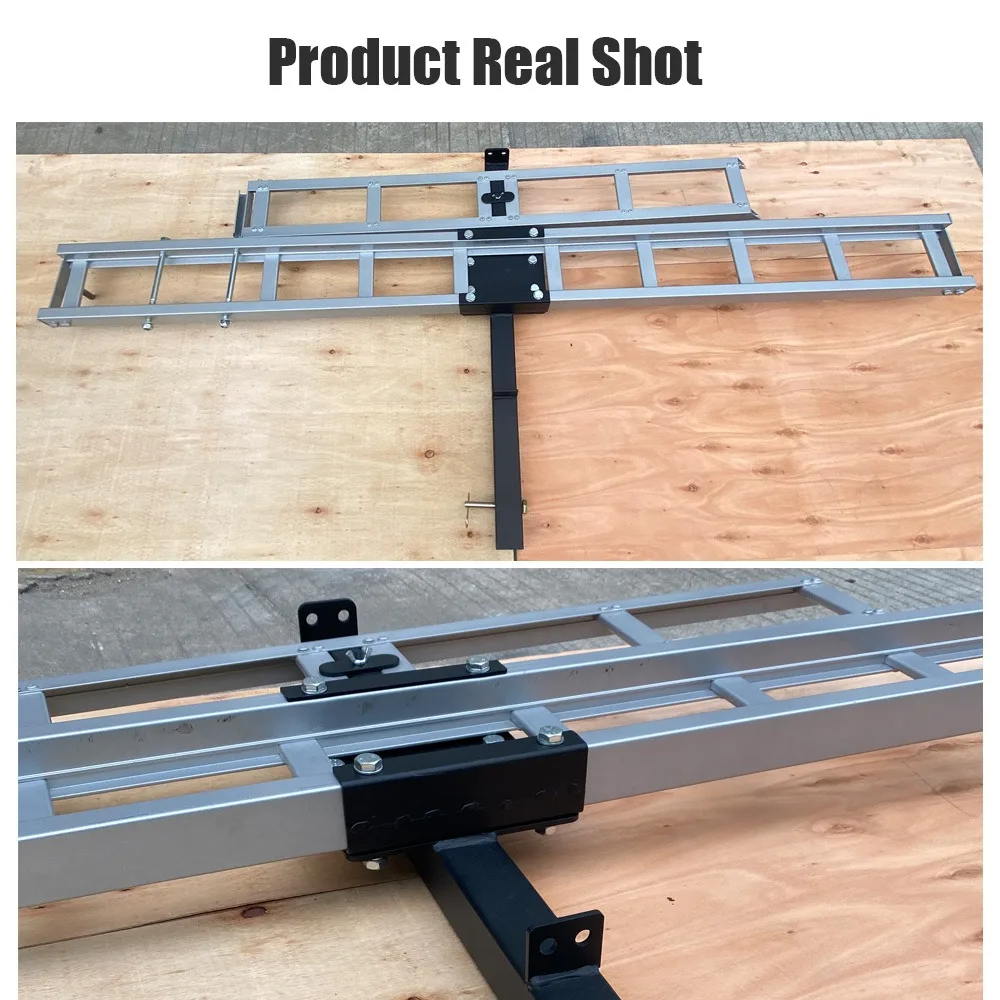 Aluminum Heavy Duty Hitch Mount Motorcycle Rack Sliver Folding Motorcycle Carrier With Loading