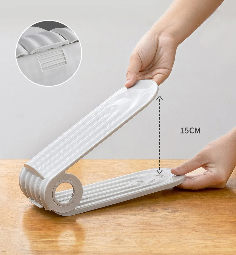 Регулируемый пластиковый органайзер для хранения обуви DLL499 стеллажи компактные органайзеры стойка