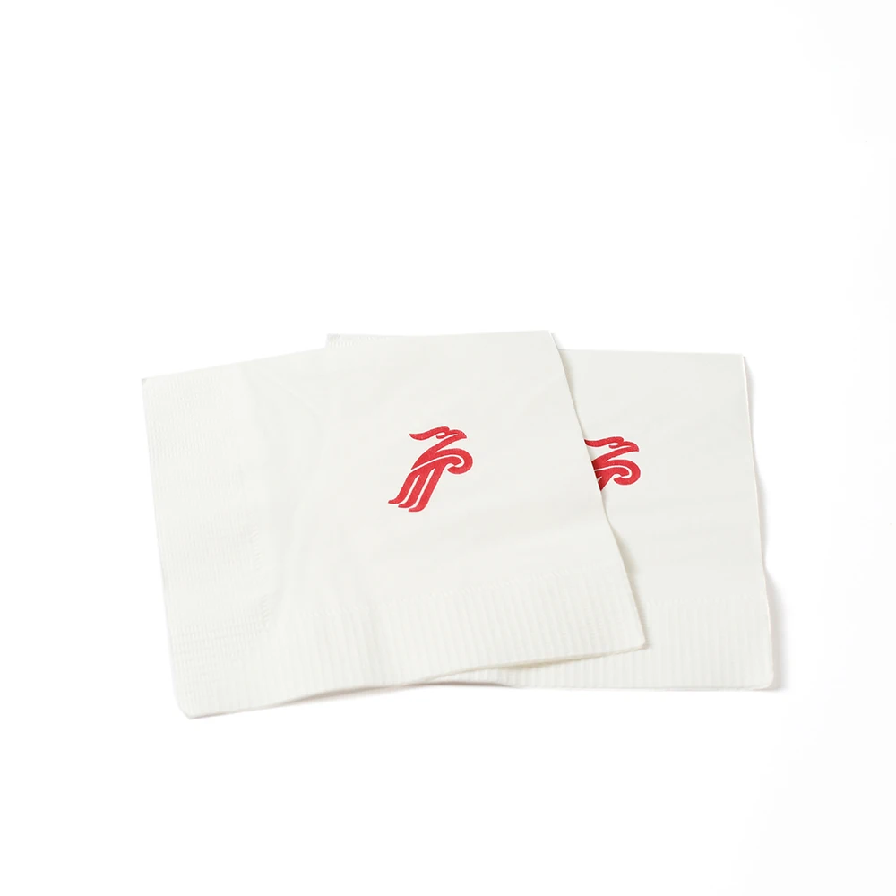 Одноразовые черные бумажные полотенца салфетки для коктейлей бара 10 см ресторана двухслойные цветные Предварительно упакованные на заказ изображения