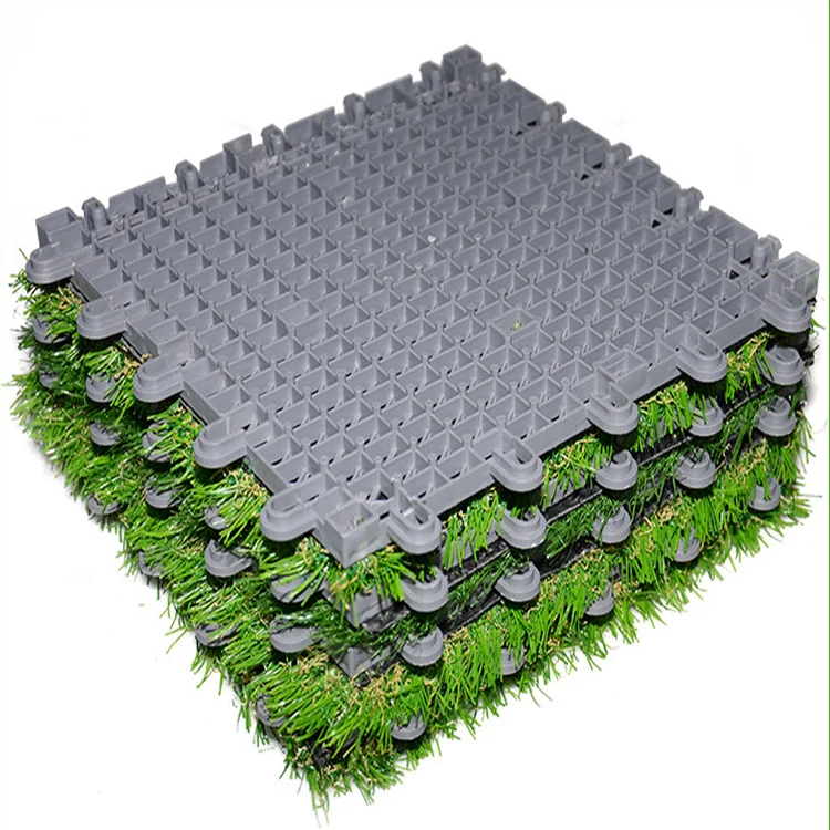 Latest Tile Artificial Grass Removable PP Styles Synthetic Grass for Garden Cesped Artificial