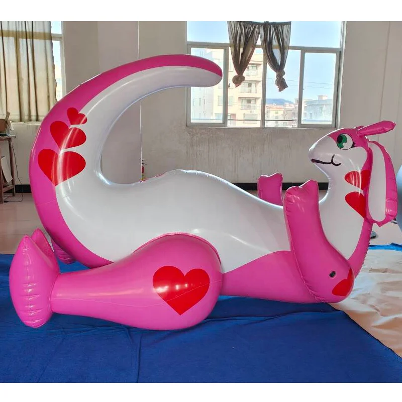 Beile Customize Inflatable Animal Toy Laying Red Dragon Pet Squeak Toys ...