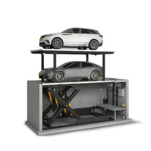 Simple Electric Two Post Parking Lift Scissor Elevator Double Deck Scissor Lift Table Two Post Parking Lift