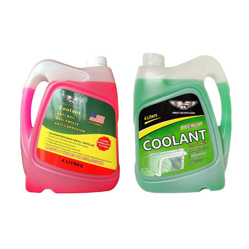 Liquido Refrigerante per Motori G13 in Bottiglia di Plastica,  Anticongelante per Radiatore Rosso, Verde e Rosa