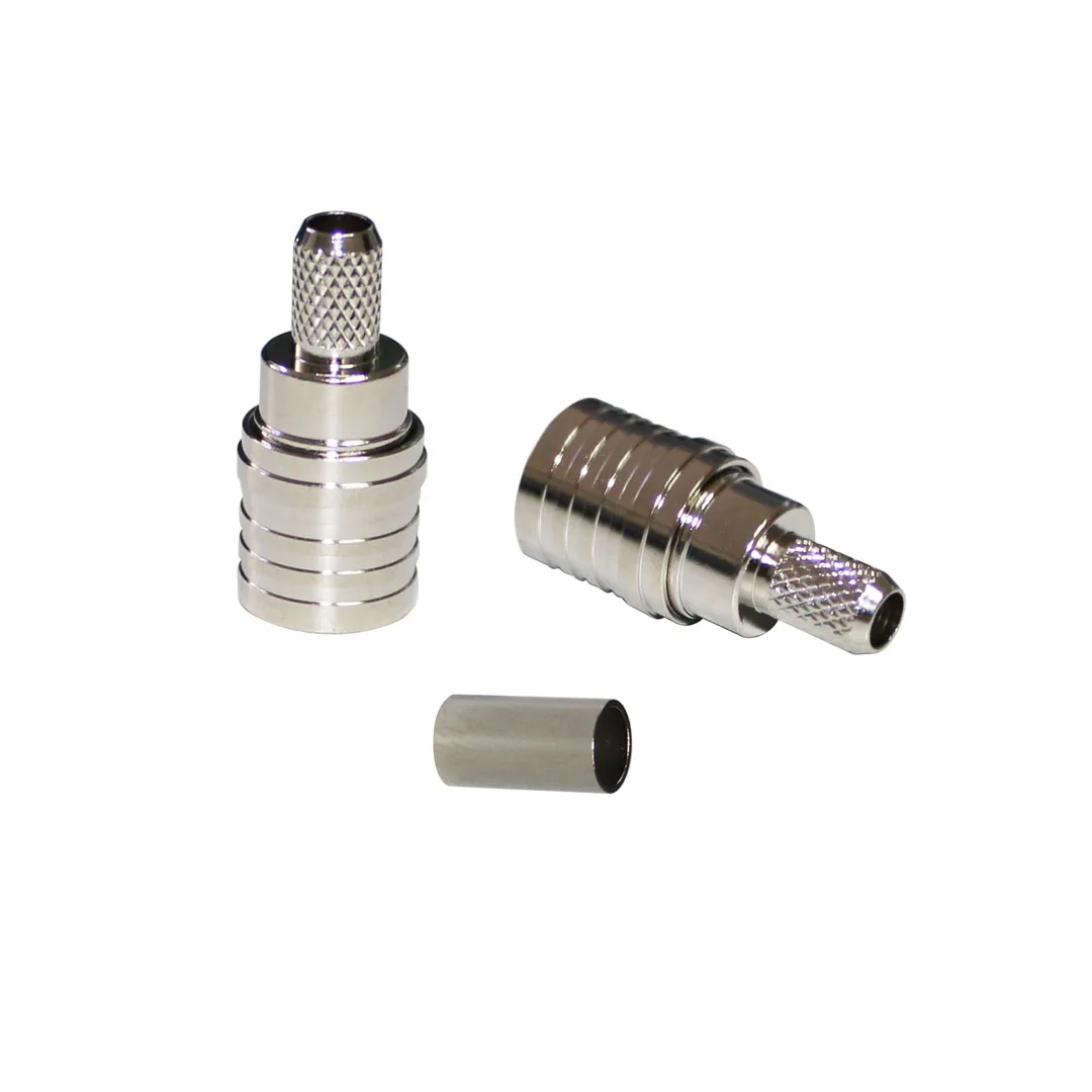 product 50ohm qma c j3 rf connector straight male head qma connector crimp rg58 rg142 cables qma male connector-0
