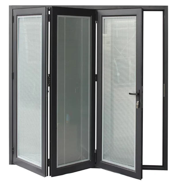 All-aluminum Folding Glass Doors, Available in Manual or Electric Operation,Featuring a Wide Viewing Area and Ultra-narrow Frame