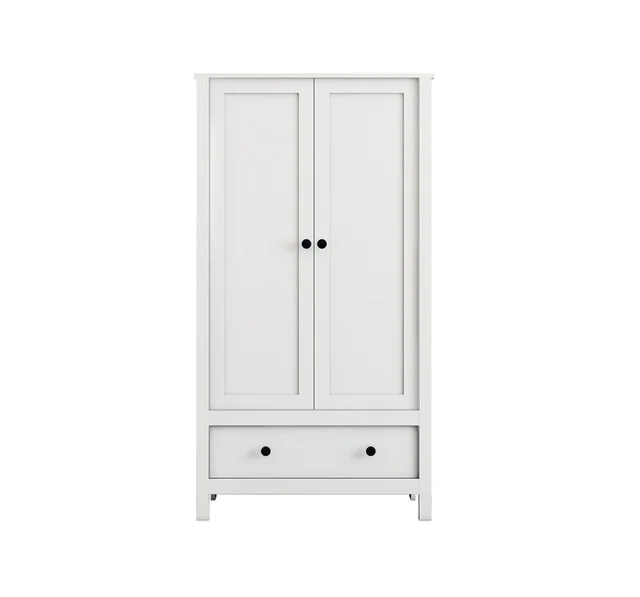 MDF solidwood plywood OSB PB 2 Door Wardrobe Armoire with Drawer for Bedroom