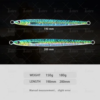 Lure Bait TK Fast-Sinking Metal Plate Noctilucent UV Lead Fish 150g 180g Sea Boat Fishing Tuna Squid Red Yellow Hard Bait No – Metal Jig – view 3