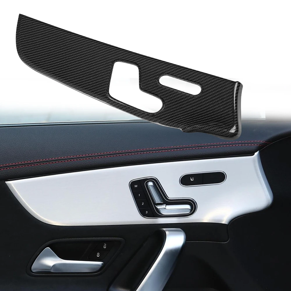 For Mercedes Benz a Class CLA W177 C118 CLA35 CLA45 AMG Carbon Fiber Door Panel Trim Cover Car Interior Accessories