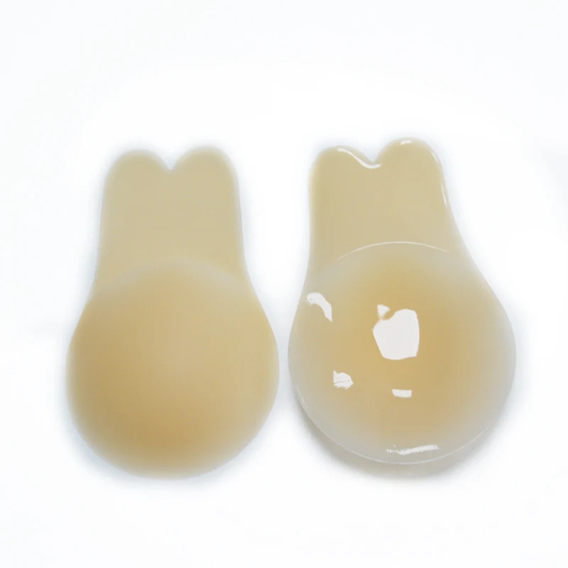 Sticky Bra Rabbit Women Sticky Pushup Silicon Strapless Bikini Solid Silicone Bra Rabbit ...