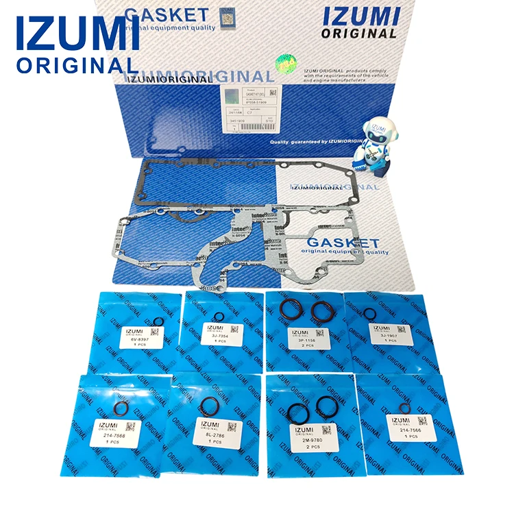 Kit Gasket Asli IZUMI C7 3451919 Kit Gasket C7 3451919 untuk Bahagian Jentera Pembinaan Caterpillar