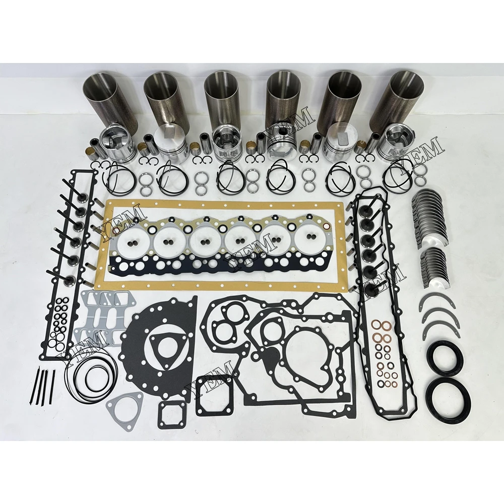 Rebuild Kit With Piston Ring Liner Bearing Valves Gaskets Fit for Mitsubishi S6S Engine Spare Parts