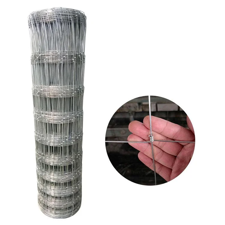 Galvanized Fixed Knot Steel Wire Mesh Sheep Farm Fence Netting
