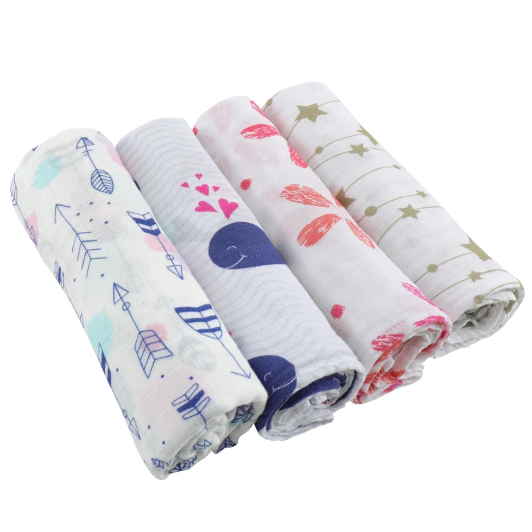 Customized Square Soft 100 Cotton Printing Muslim Baby Swaddle Blanket