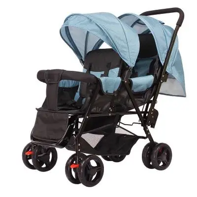 JXB Twin Stroller Baby Kinderwagon Double Baby Carriage Twin Baby Stroller
