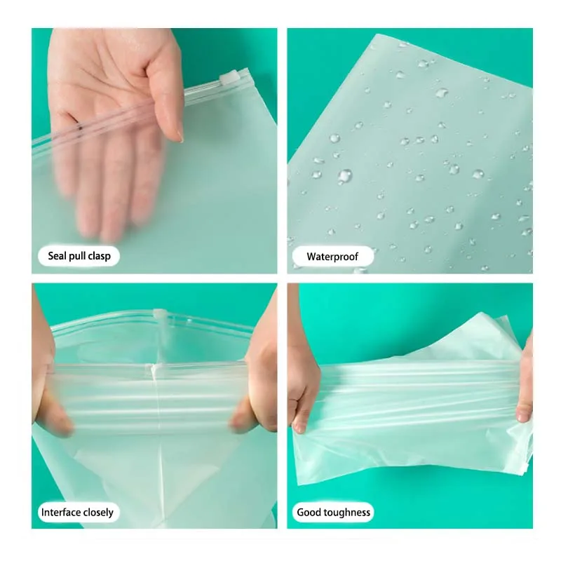 Custom Logo Translucent Matte Frosted Zip Lock Seal Plastic Zipper Bags H3c16d6e7ae8842dfac34b137bc2a09c3o