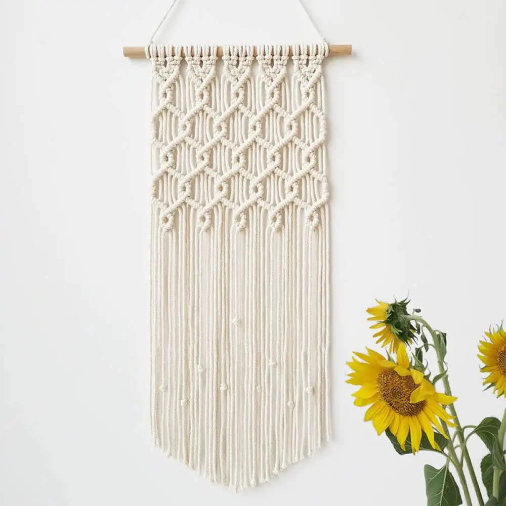 Handmade Set of 3 Bohemian Macrame Wall Hanging Tapestry Small Art Deco Home Decoration for Bedroom Living