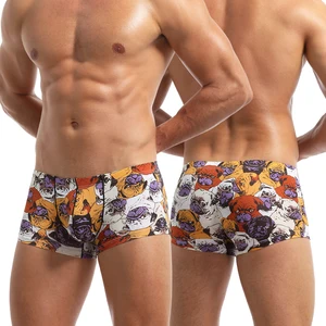 OEM Factory Direct Men's Pattern Type Boxer Briefs Printed Underwear logo Breathable Boxer Briefs for Men