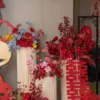 Red three-piece set B [Flower only]
