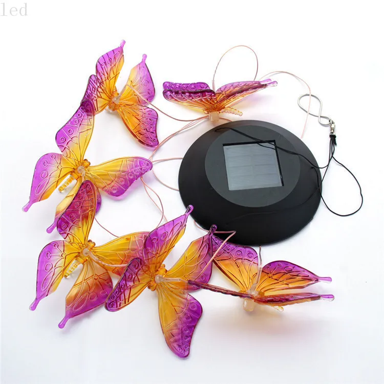 Humming Bird RGB Color Changing Solar Wind Chime Light Outdoor Waterproof LED Solar Light Manufacturer