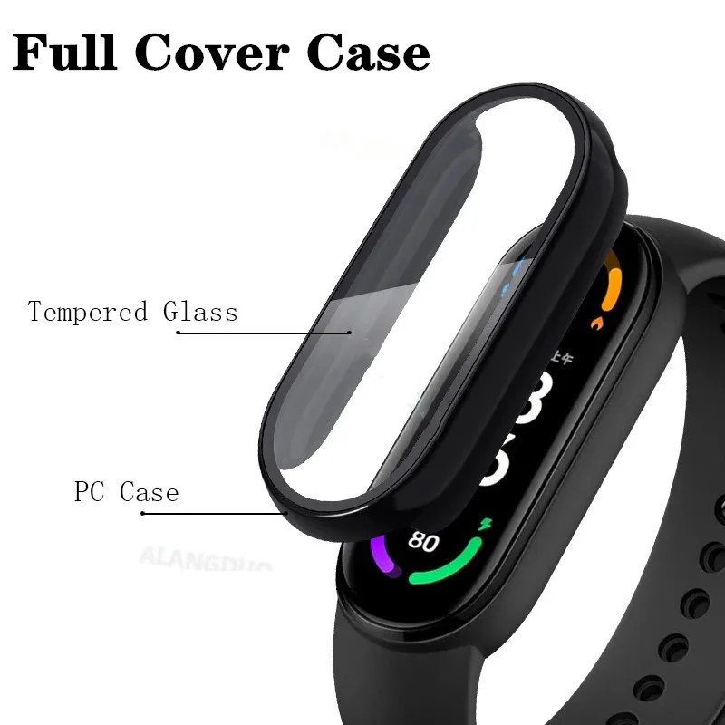 Funda de PC película de vidrio para Xiaomi Mi Band funda
