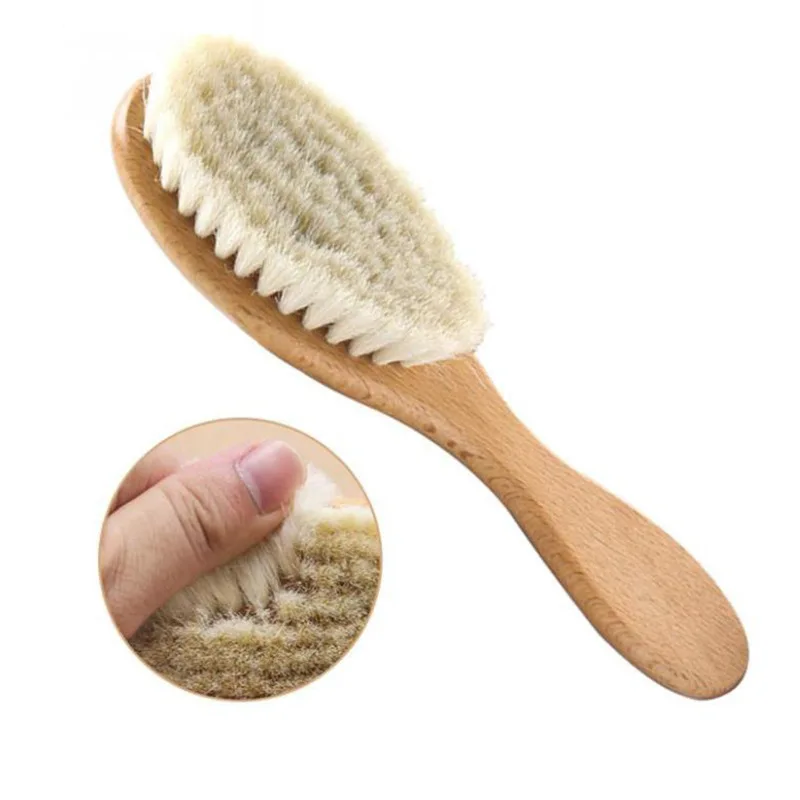 Vintage Wooden Hairbrush Grooming for Newborns Toddlers - Main Image