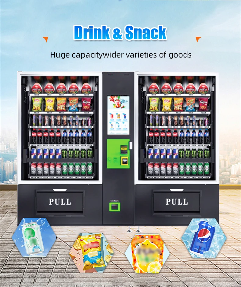 Vending Machine Factory Maquina Expendedora Snack Beverage Combo ...