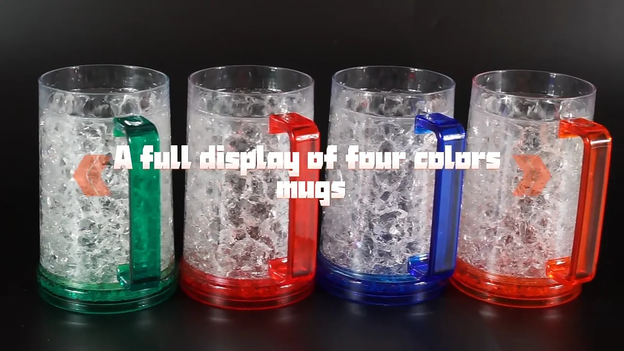 Big Freeze Gel Personalized Plastic Cool 140z 24 Oz 16 Oz Beer Mugs